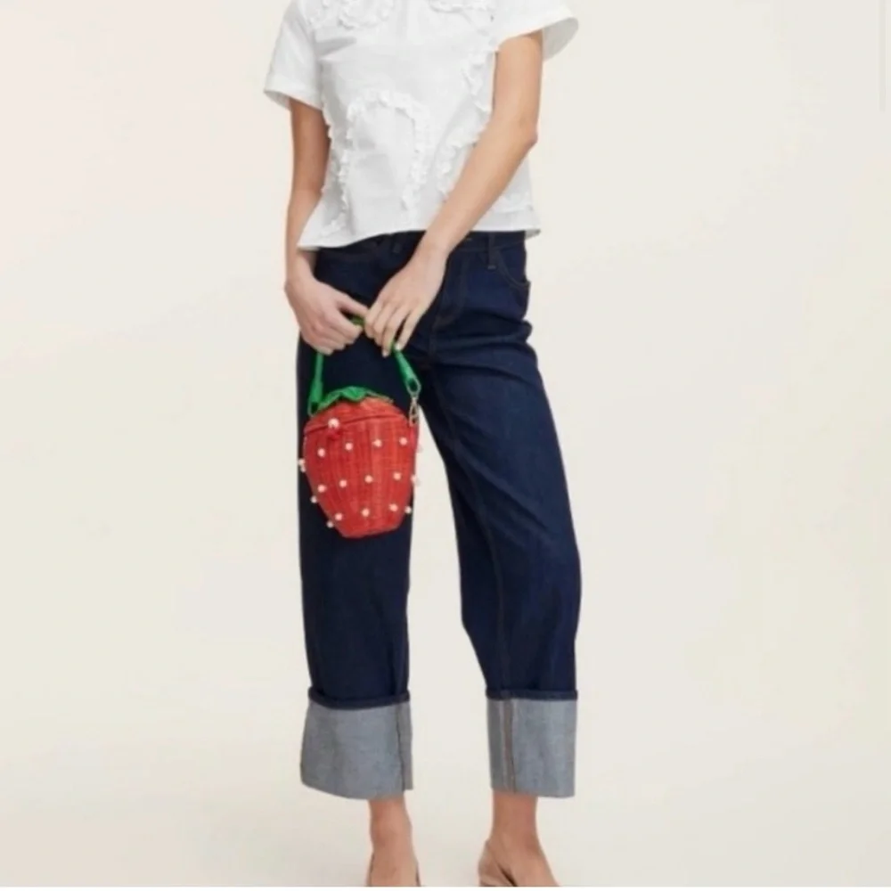 Kate Spade x Target Jeans Dark Wash Wide Leg | Cuffed Straight Leg | NWT Size 2 - Picture 10 of 11